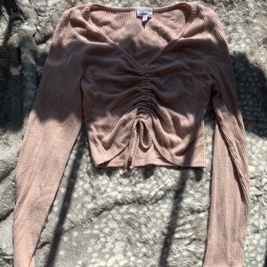 Baby pink cropped long sleeve size medium